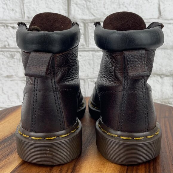 Vintage Dr. Martens England Mens 6 Brown Pebbled Leather Air Cushion Ankle Boots - Picture 3 of 13